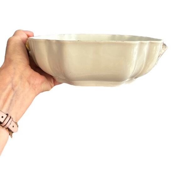 Vintage Haviland & Co Limoges Fluted Handled Serving Bowl - Picture 2 of 10